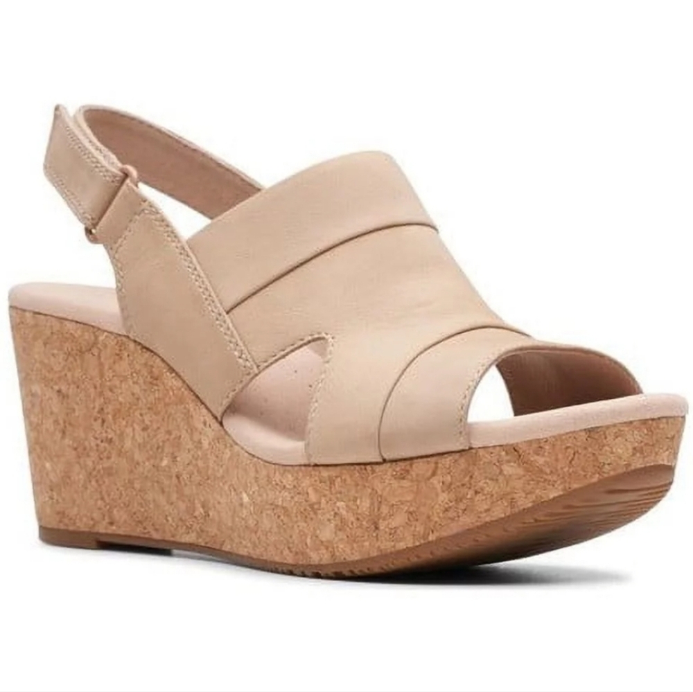 Clarks Annadel Wedge Slingback Comfort Sandals 8.5